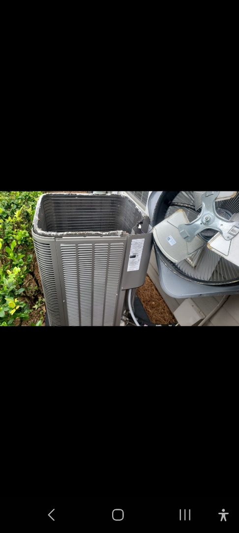 Marietta, GA - Performed AC Maintenance on a Lennox Condensing Unit and removed all debris from bottom of condensing unit.  Marietta 