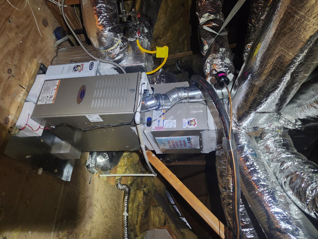 Atlanta, GA - installed 2 new Carrier Infinity high efficiency systems with Carrier Infinity Mytouch WIFI Thermostat and Aprilaire media filters 