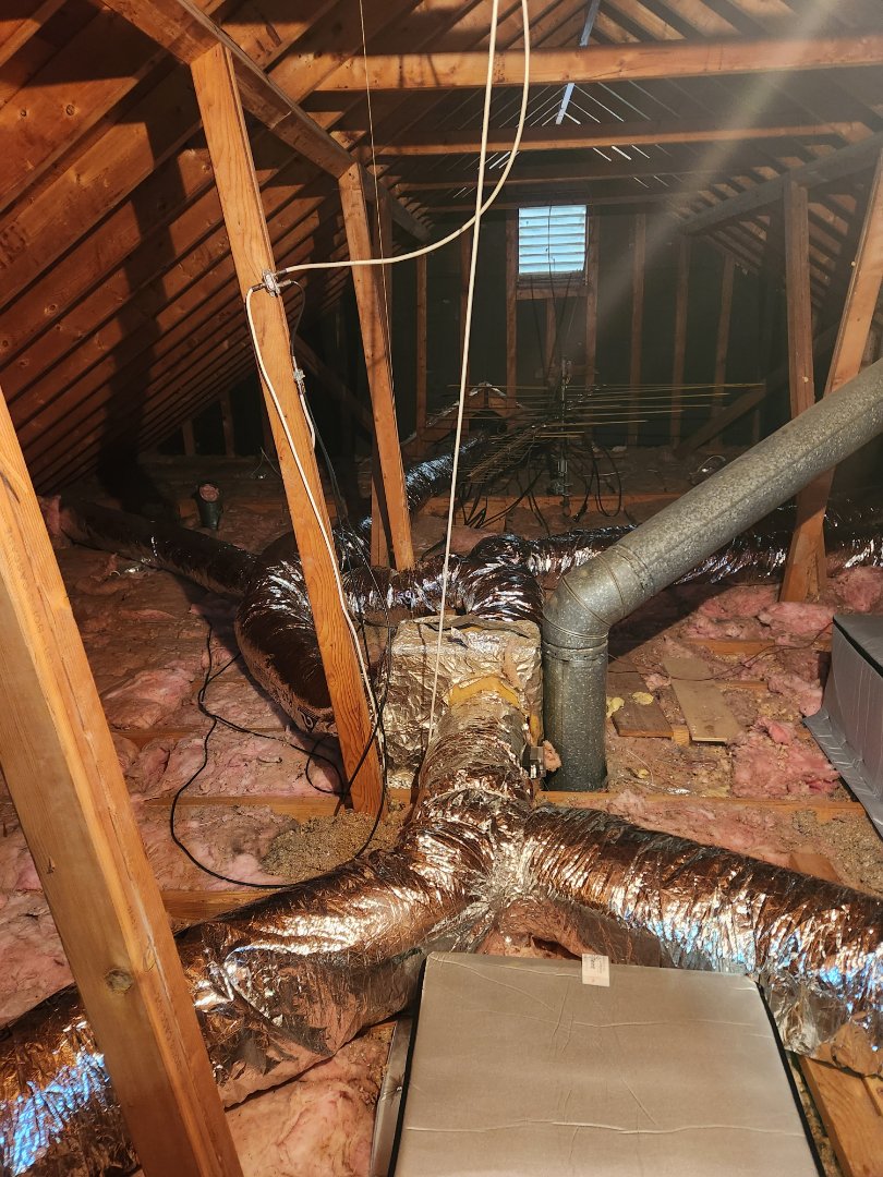 Marietta, GA - replaced ductwork in attic and cut in all new boots for upstairs 