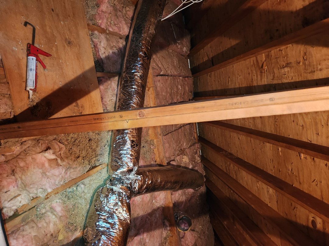 Marietta, GA - replaced ductwork in attic and cut in all new boots for upstairs 
