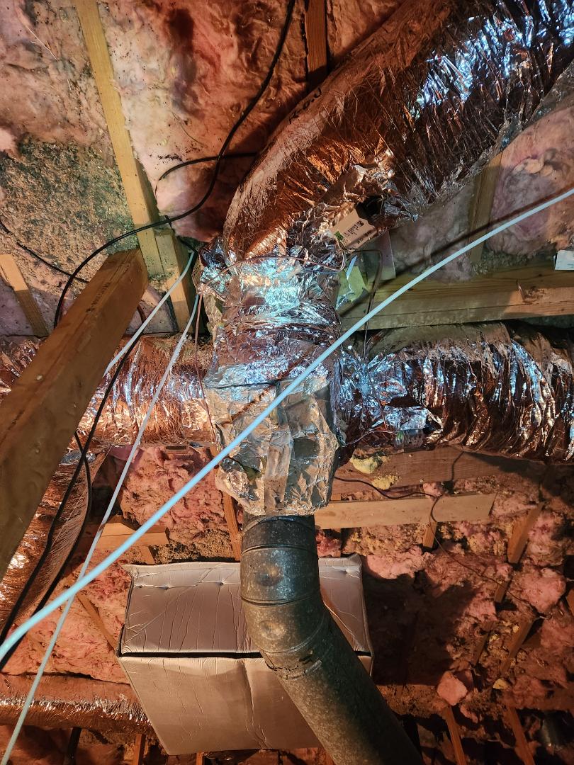 Marietta, GA - replaced ductwork in attic and cut in all new boots for upstairs 