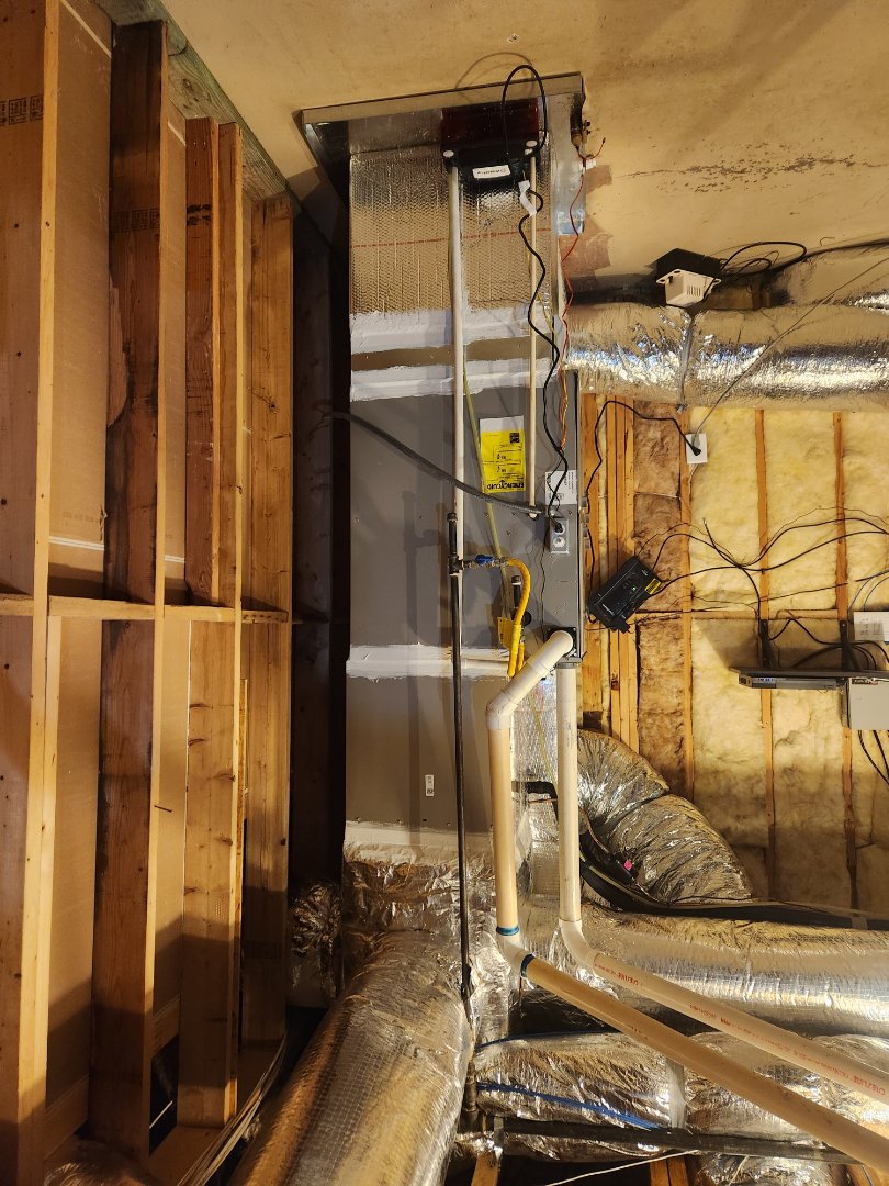 Atlanta, GA - installed new Carrier Infinity high efficiency system with Carrier Infinity Mytouch WIFI Thermostat and Aprilaire media filter 