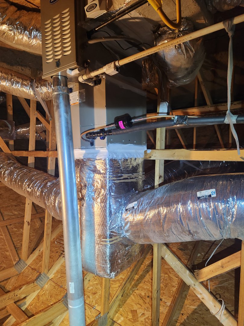 Austell, GA - Installed 2 new Carrier High Efficiency systems with Ecobee Wifi Thermostat and Aprilaire media filters 