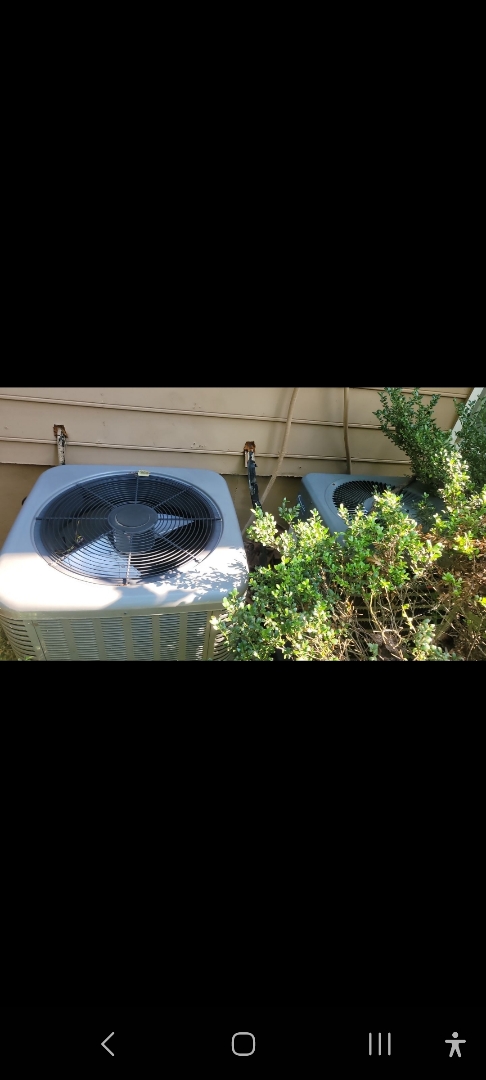 Marietta, GA - Performed AC Maintenance on a Rheem and Goodman Condensing Units and removed all debris from bottom of condensing Units.  Marietta 