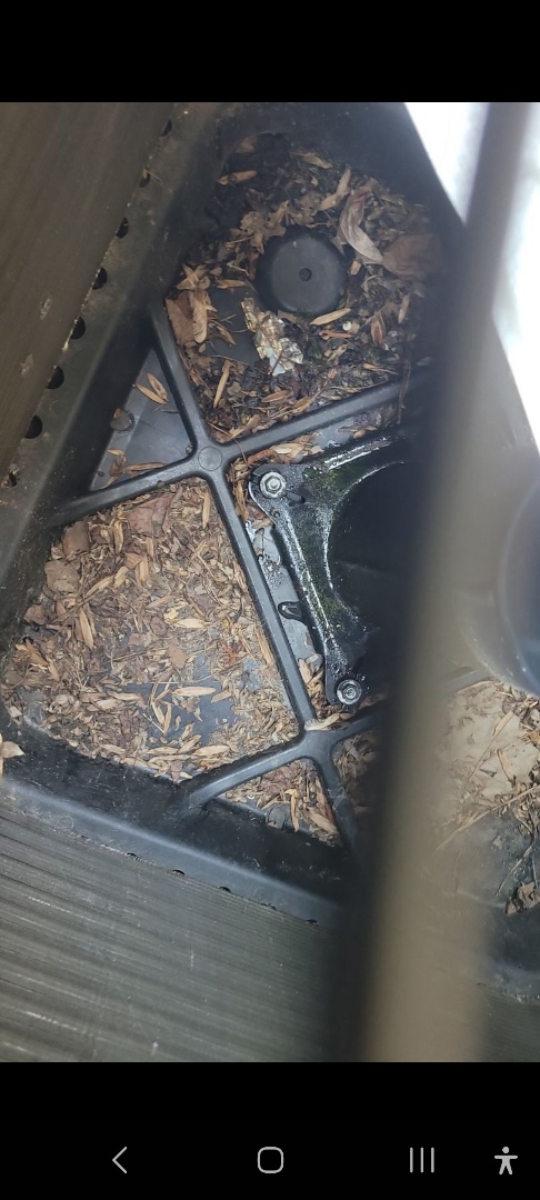 Marietta, GA - Performed AC Maintenance on a Rheem and Goodman Condensing Units and removed all debris from bottom of condensing Units.  Marietta 