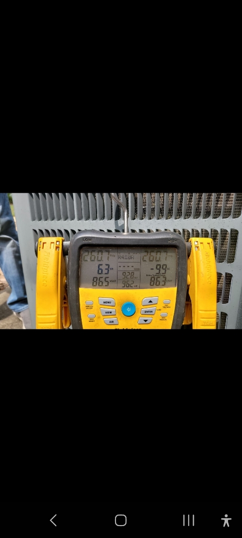 Marietta, GA - No Cooling on a Goodman Condensing Unit. check system and found issue.  Made repairs and restored cooling operation before.  Marietta 