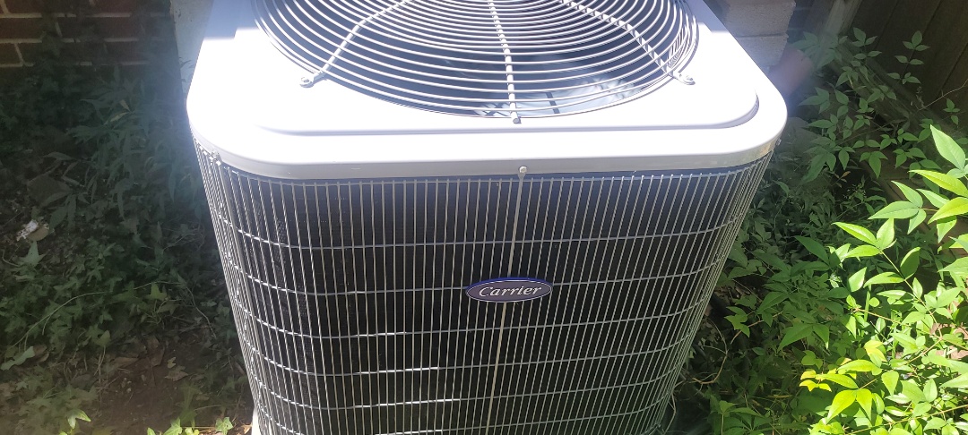 Marietta, GA - Performed AC Maintenance on a Carrier Condensing Unit and removed all debris from bottom of condensing unit.  Marietta 
