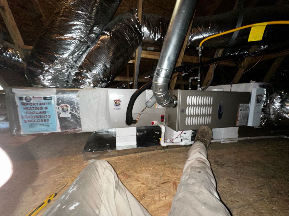 Smyrna, GA - Replaced upstairs and main floor mechanical systems with new Carrier Infinity furnace, Carrier puron condenser, with matching evaporator coils. Installed new Aprilaire filter racks on both systems and replaced upstairs return plenum. Added water safeties. Set gas pressures and fired up heat. Pressure tested and charged air conditioners with 410A refrigerant. Both systems are working as needed. 