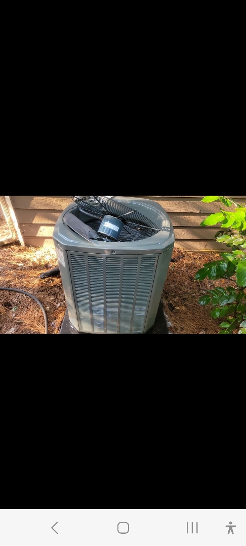 Marietta, GA - Performed AC Maintenance on a Trane Condensing Unit and removed all debris from bottom of condensing unit.  Marietta 