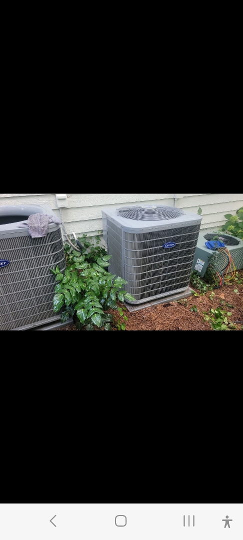 Smyrna, GA - Performed AC Maintenance on 2 Carrier Condensing Units and a Rheem HP, removed all debris from bottom of units. Smyrna 