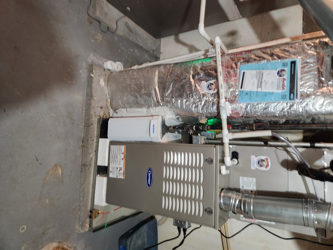 Atlanta, GA - installed new Carrier High Efficiency system with Aprilaire media filter and Ecobee Wifi Thermostat 