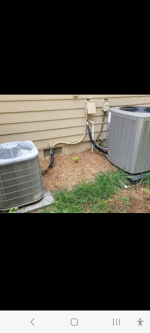 Marietta, GA - Performed AC Maintenance on a Carrier and a Lennox Condensing Units and removed all debris from bottom of condensing Units.  Marietta 
