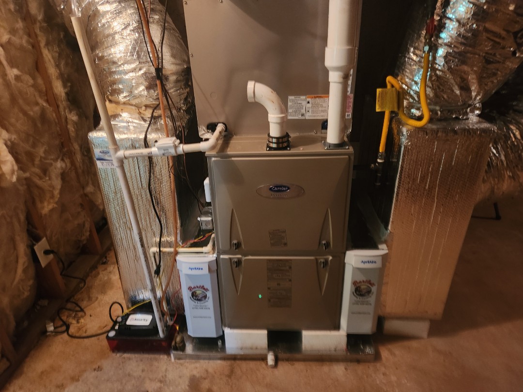 Atlanta, GA - Installed new Carrier Infinity high efficiency system with Carrier Infinity Mytouch WIFI Thermostat and Infinity zone system and Aprilaire media filters 