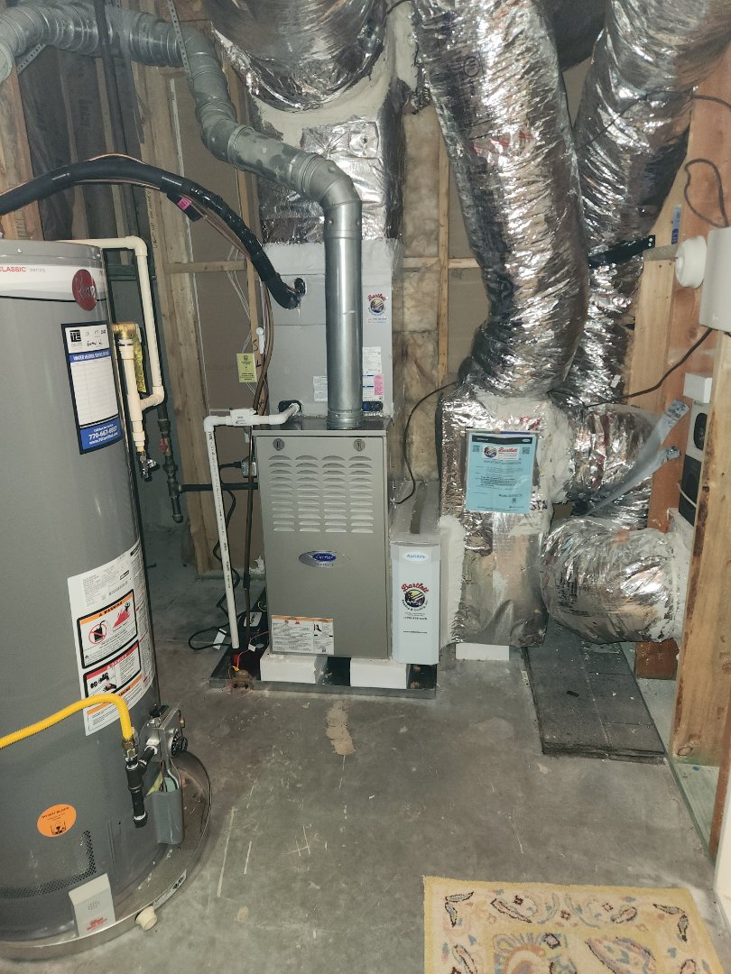 Atlanta, GA - Installed 2 new Carrier Infinity high efficiency systems with Infinity Mytouch WIFI Thermostats Infinity zone system for main floor and basement and Aprilaire media filters 