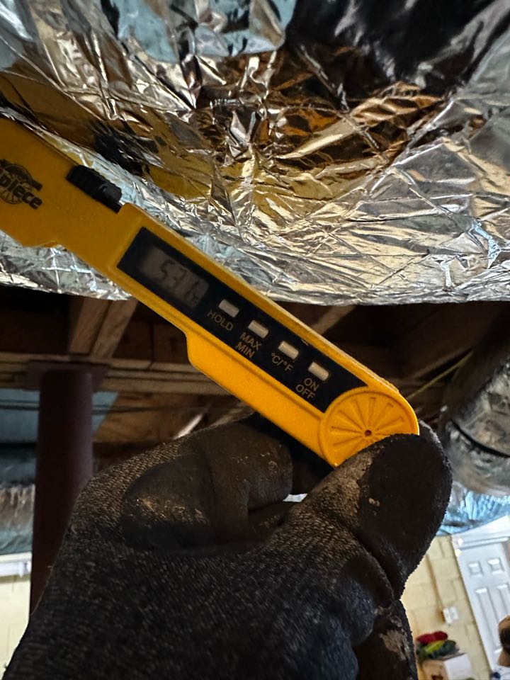 Smyrna, GA - Replaced existing mechanical system with new Carrier Infinity Furnace, air conditioner and matching evaporator coil. Replaced existing duct system with all new R8 flex duct. Added 3 8 inch returns. Installed new Aprilaire filter rack. Charged air conditioner with 410A refrigerant and checked Delta T. Reloaded dryer vent so it isn’t blowing on air conditioner. System is working as needed. Thank you for choosing Bartlett Heating and Cooling. 