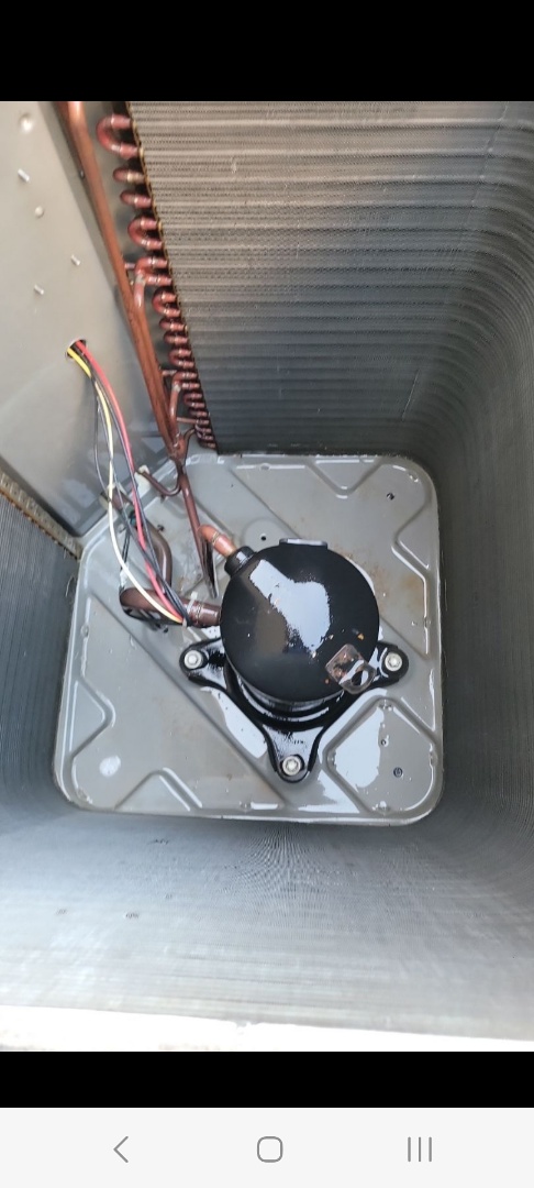 Marietta, GA - Performed AC Maintenance on a Trane and a Lennox Condensing Units and removed all debris from bottom of condensing Units.  Marietta 