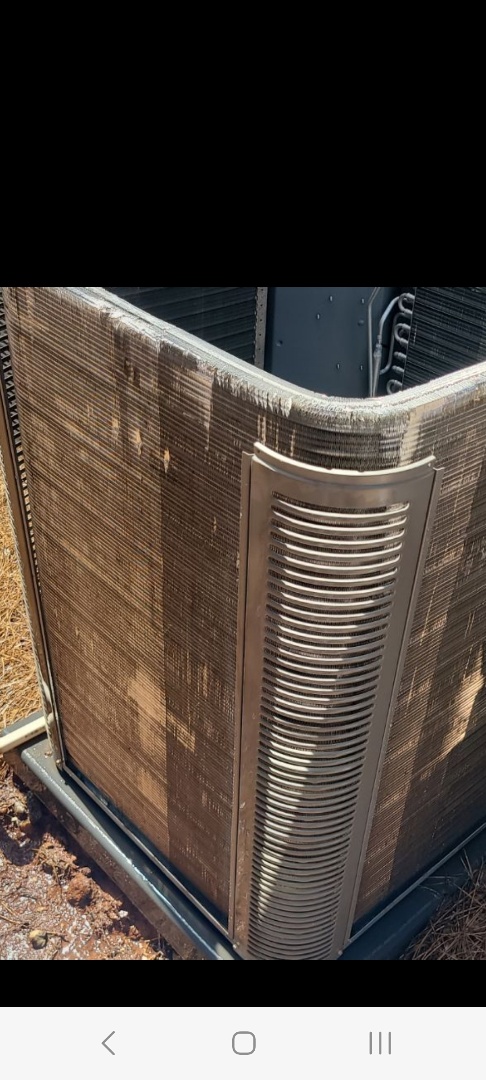 Marietta, GA - Performed AC Maintenance on a Lennox Condensing Unit with zoning and removed all debris from bottom of condensing unit.  Marietta