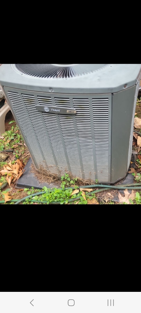 Marietta, GA - Performed AC Maintenance on a Trane Condensing Unit and removed all debris from bottom of condensing unit.  Marietta 