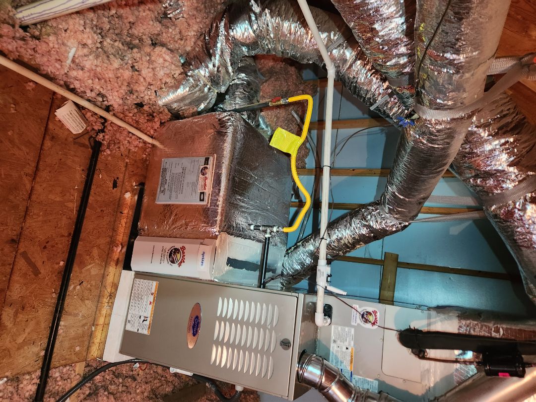 Atlanta, GA - installed new Carrier Infinity high efficiency system with Carrier Infinity Mytouch WIFI Thermostat and Aprilaire media filter 