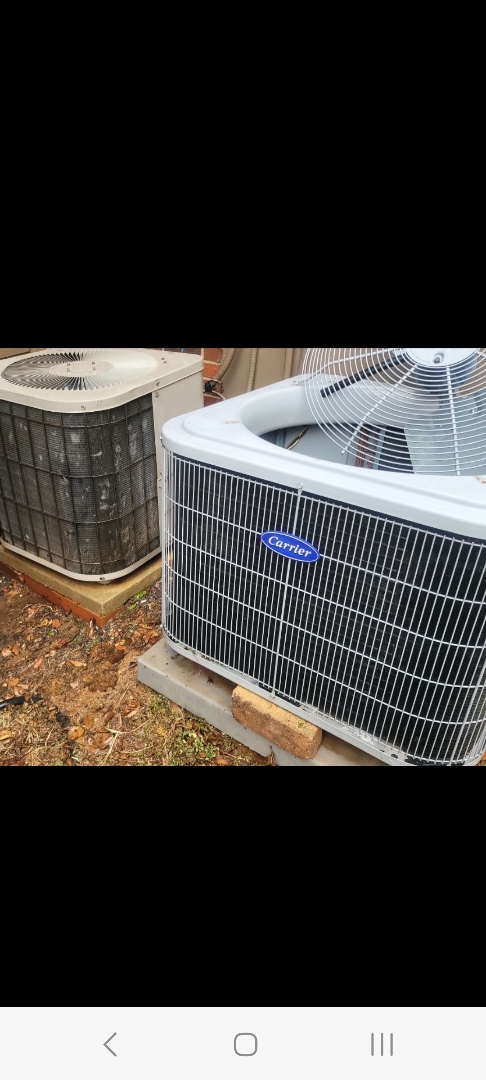 Smyrna, GA - Performed AC Maintenance on a Carrier and a Goodman Condensing Units and removed all debris from bottom of condensing units. Smyrna 
