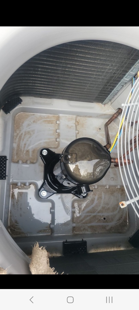 Smyrna, GA - Performed AC Maintenance on a Carrier and a Goodman Condensing Units and removed all debris from bottom of condensing units. Smyrna 