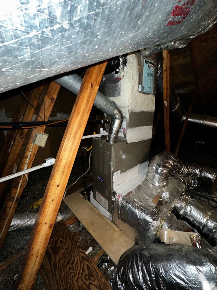 Marietta, GA - Replaced existing gas furnace with new Carrier Comfort series 80% 40k BTU furnace. Set gas pressures and ensured air conditioner is working properly. System is working as needed. Thank you for choosing Bartlett Heating and Cooling. 