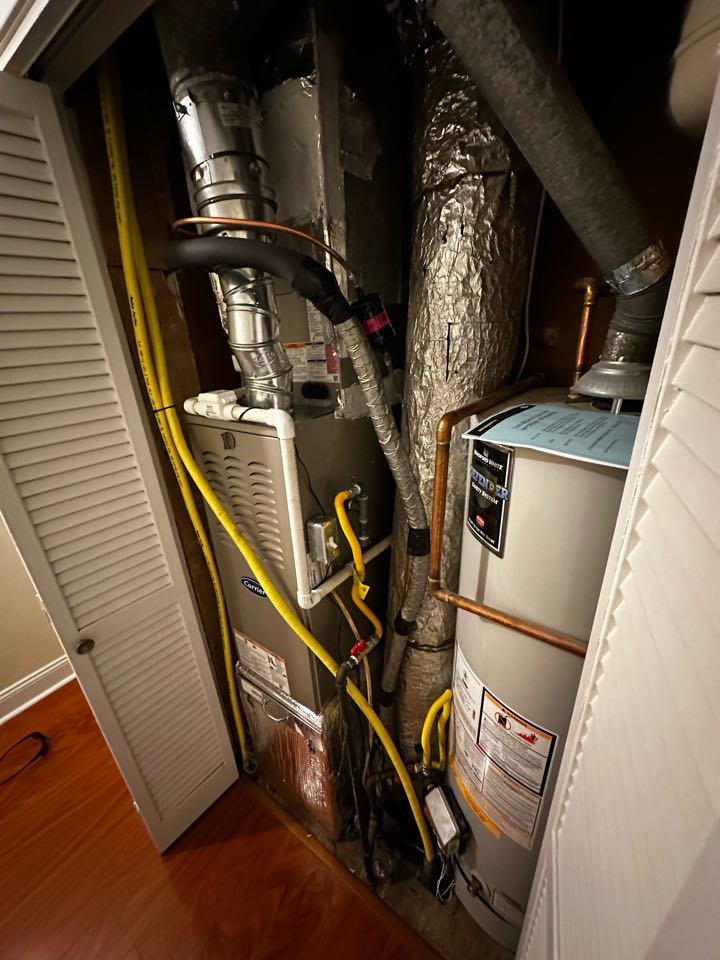 Marietta, GA - Replaced existing mechanical system. Replaced support box with a new 14x25 filter rack built in. Charged air conditioner with 410A refrigerant. Set gas pressures, and checked Delta T. System is heating and cooling as needed. Thank you for choosing Bartlett Heating and Cooling. 