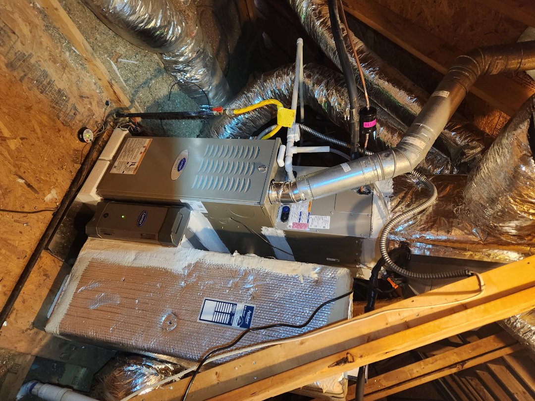 Smyrna, GA - Installed new Carrier Infinity high efficiency system with Carrier Infinity Mytouch WIFI Thermostat Infinity air cleaner Carrier Humidifier 