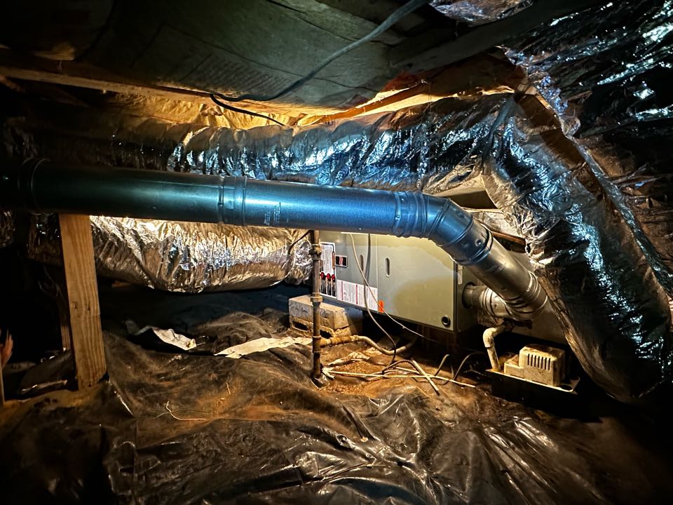 Marietta, GA - Pulled new thermostat wire for upstairs and main floor systems. Installed new nest thermostat upstairs, and moved main floor thermostat. Replaced all single wall flue pipe in the crawl space and attic. Tested both systems in heat and cool. Everything is working as needed. Thank you for choosing Bartlett Heating and Cooling. 