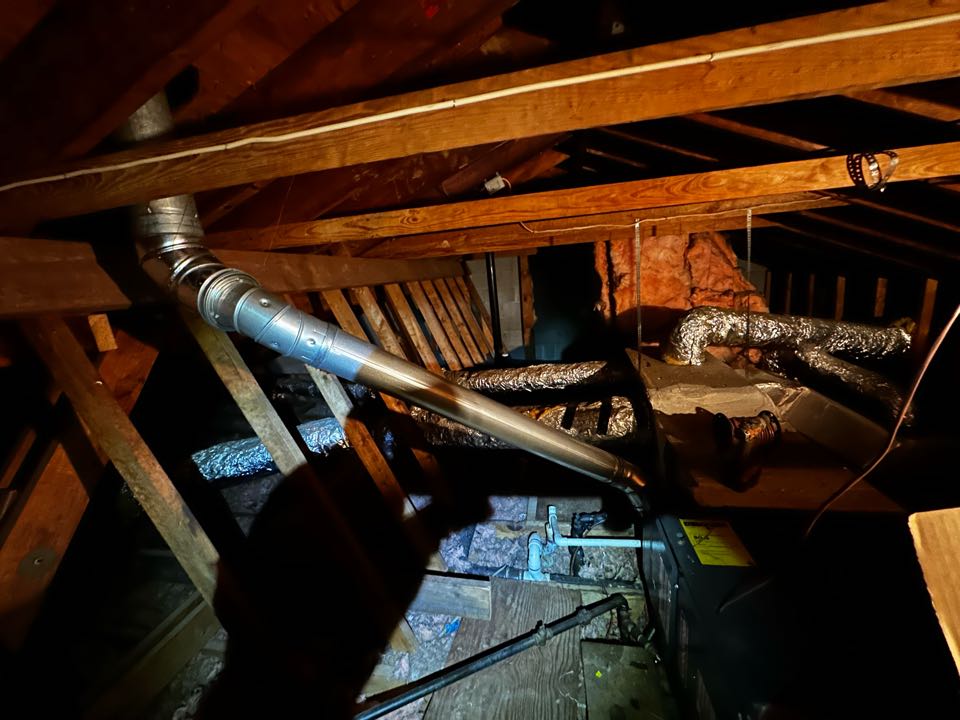Marietta, GA - Pulled new thermostat wire for upstairs and main floor systems. Installed new nest thermostat upstairs, and moved main floor thermostat. Replaced all single wall flue pipe in the crawl space and attic. Tested both systems in heat and cool. Everything is working as needed. Thank you for choosing Bartlett Heating and Cooling. 