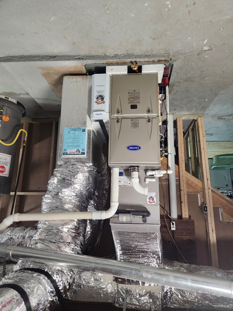 Atlanta, GA - Installed new Carrier High Efficiency system with Aprilaire media filter 