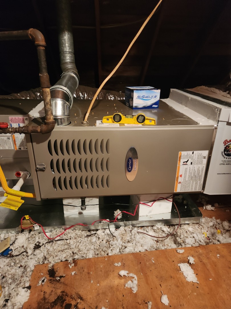 Atlanta, GA - Installed new Carrier High Efficiency Infinity system with Carrier Infinity Mytouch WIFI Thermostat and Aprilaire media filter 