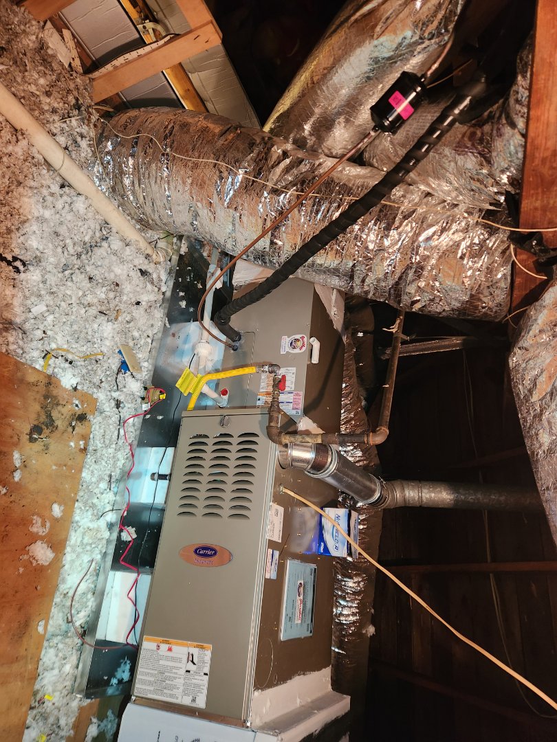 Atlanta, GA - Installed new Carrier High Efficiency Infinity system with Carrier Infinity Mytouch WIFI Thermostat and Aprilaire media filter 