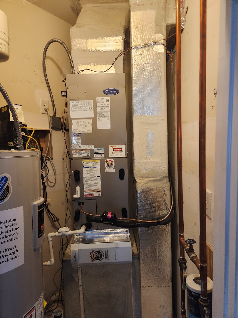 Atlanta, GA - Installed new Carrier High Efficiency Heatpump system with Aprilaire media filter and Ecobee Wifi Thermostat 