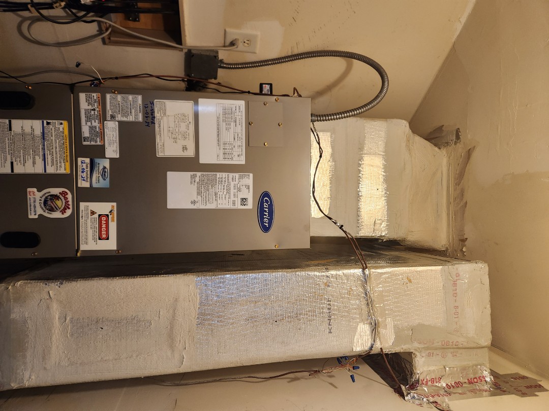 Atlanta, GA - Installed new Carrier High Efficiency Heatpump system with Aprilaire media filter and Ecobee Wifi Thermostat 