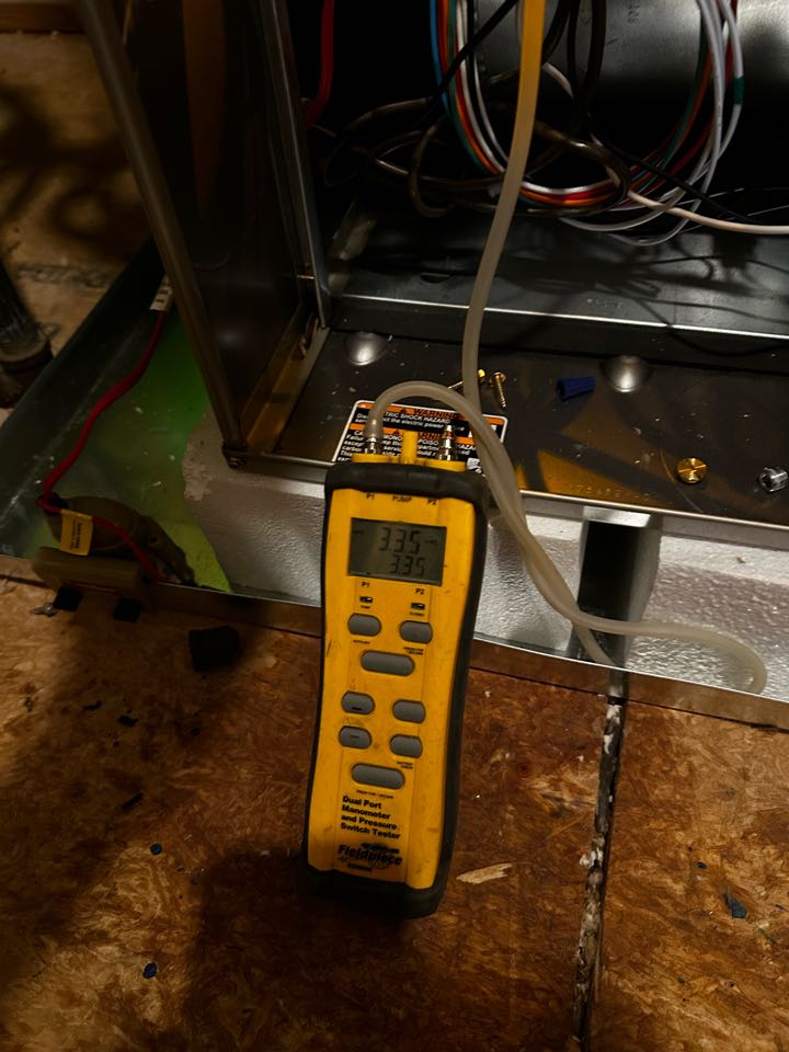 Marietta, GA - Replaced existing mechanical system serving the upstairs with new Carrier 1.5 ton condenser with matching evaporator coil, new Carrier 80% 45K BTU furnace. Installed new Ecobee thermostat. Set gas pressures and started air conditioner. System is working as needed. Thank you for choosing Bartlett Heating and Cooling. 