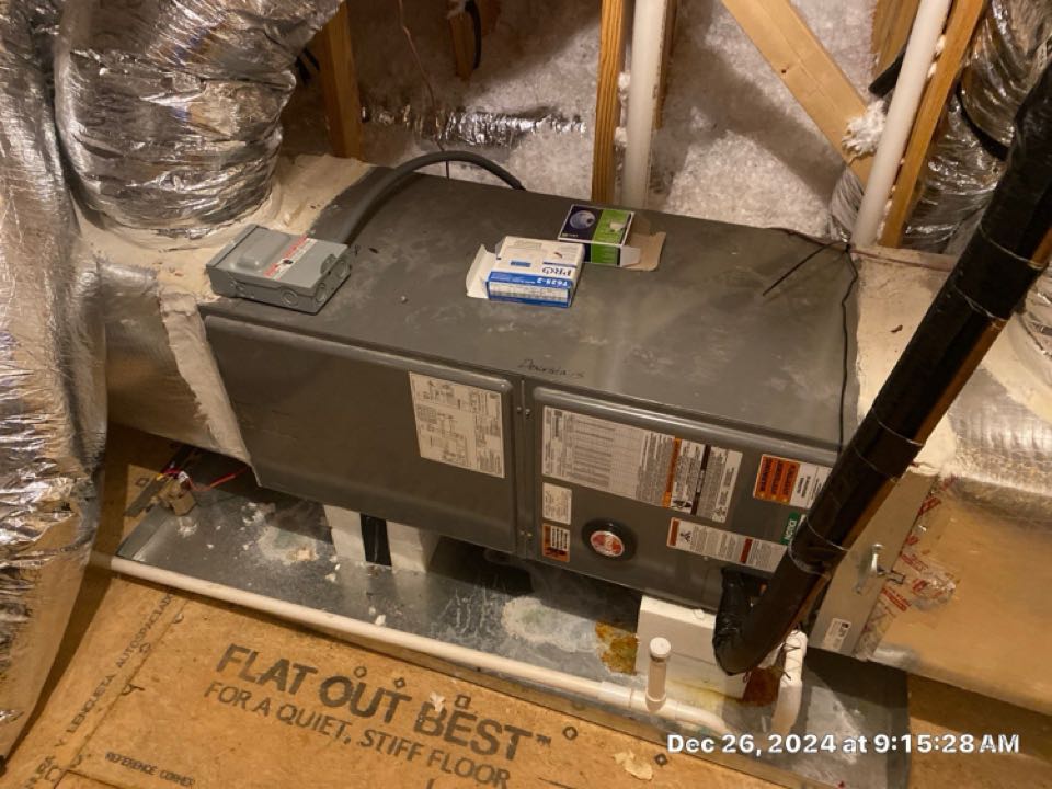 Heat pump heat maintenance with filter replacement.