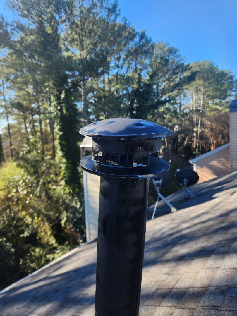Marietta, GA - installed new roof cap on flue vent