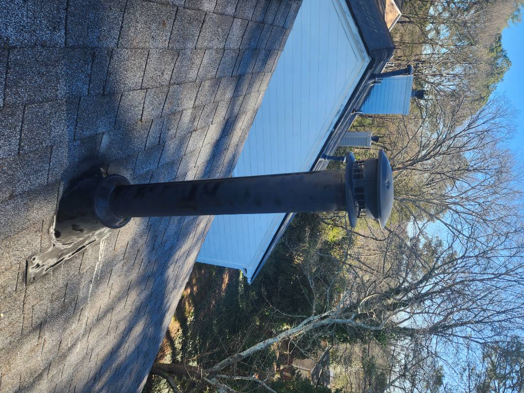 Marietta, GA - installed new roof cap on flue vent
