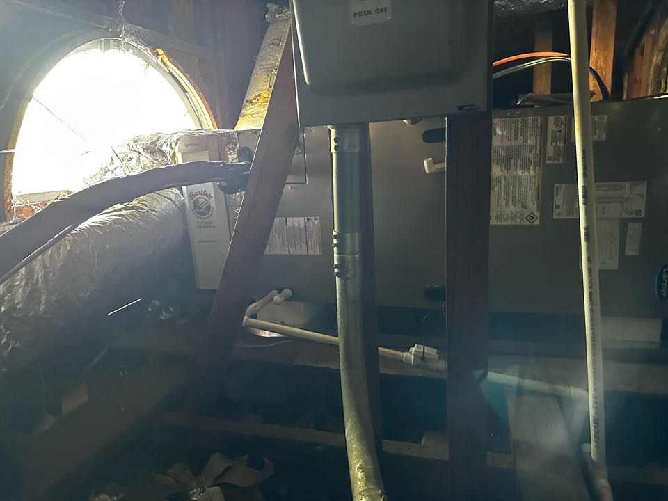 Marietta, GA - Replaced existing mechanical system serving the upstairs. Replaced thermostat. Installed Aprilaire filter rack. System is working as needed. Thank you for choosing Bartlett Heating and Cooling. 