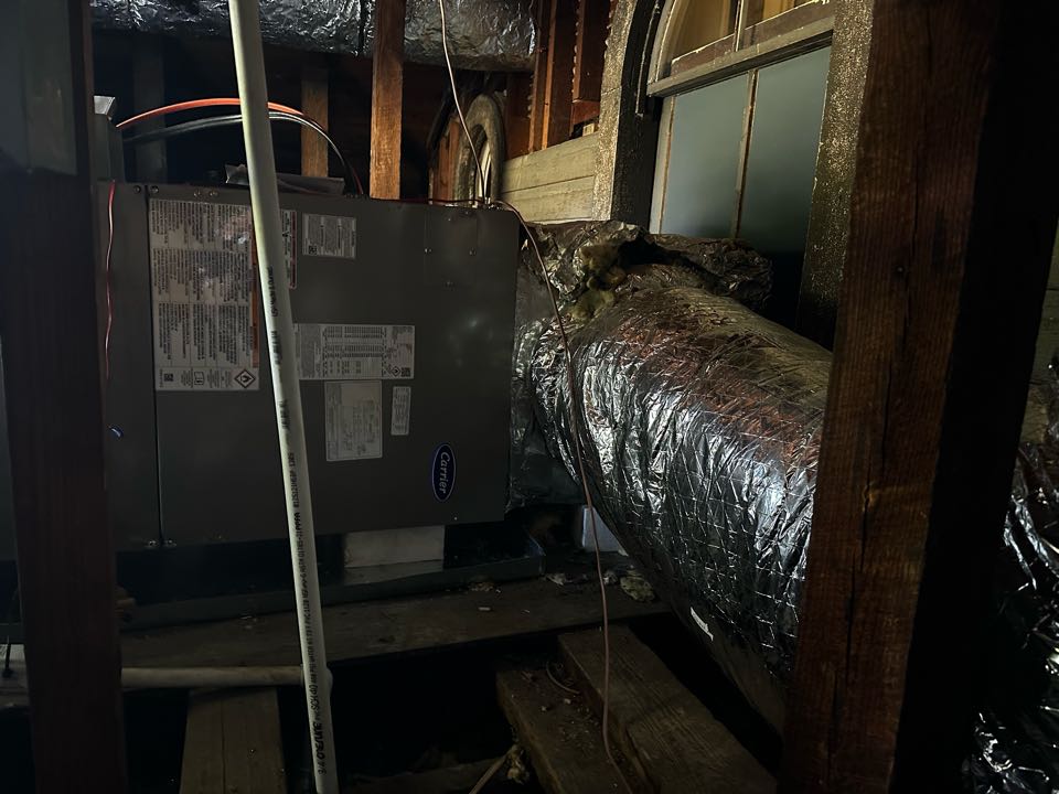 Marietta, GA - Replaced existing mechanical system serving the upstairs. Replaced thermostat. Installed Aprilaire filter rack. System is working as needed. Thank you for choosing Bartlett Heating and Cooling. 