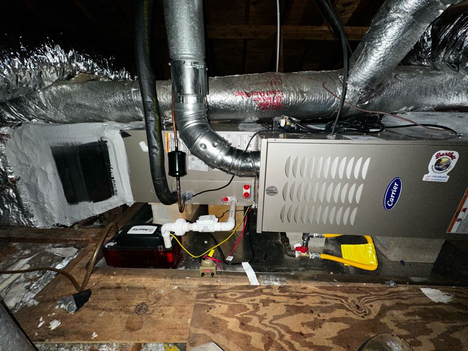 Marietta, GA - Replaced existing mechanical system serving the upstairs. Added 8 inch return. Installed Aprilaire filter rack. Pulled new thermostat wire. Installed new Ecobee thermostat upstairs and main floor. Checked heat and tested air conditioner. Both systems are working as needed. Thank you for choosing Bartlett Heating and Cooling. 