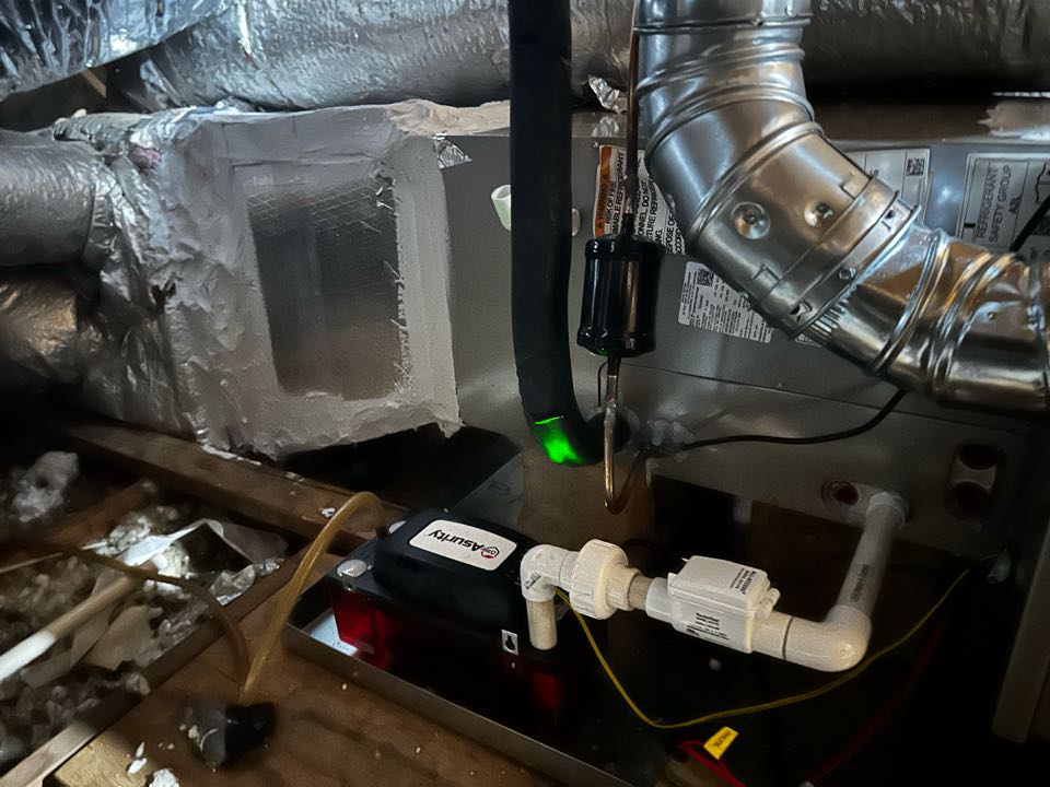 Marietta, GA - Replaced existing mechanical system serving the upstairs. Added 8 inch return. Installed Aprilaire filter rack. Pulled new thermostat wire. Installed new Ecobee thermostat upstairs and main floor. Checked heat and tested air conditioner. Both systems are working as needed. Thank you for choosing Bartlett Heating and Cooling. 