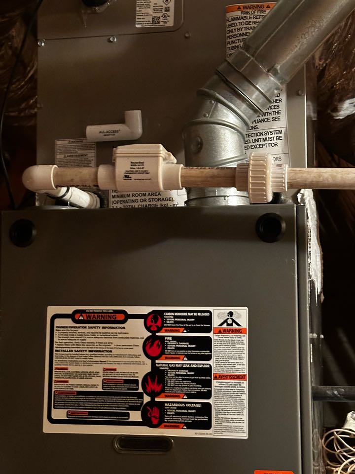 Smyrna, GA - Replaced existing cooling system serving the main floor. Replaced thermostat. Charged air conditioner, qnd checked supply and return temperatures. System is cooling as needed. Thank you for choosing Bartlett Heating and Cooling. 