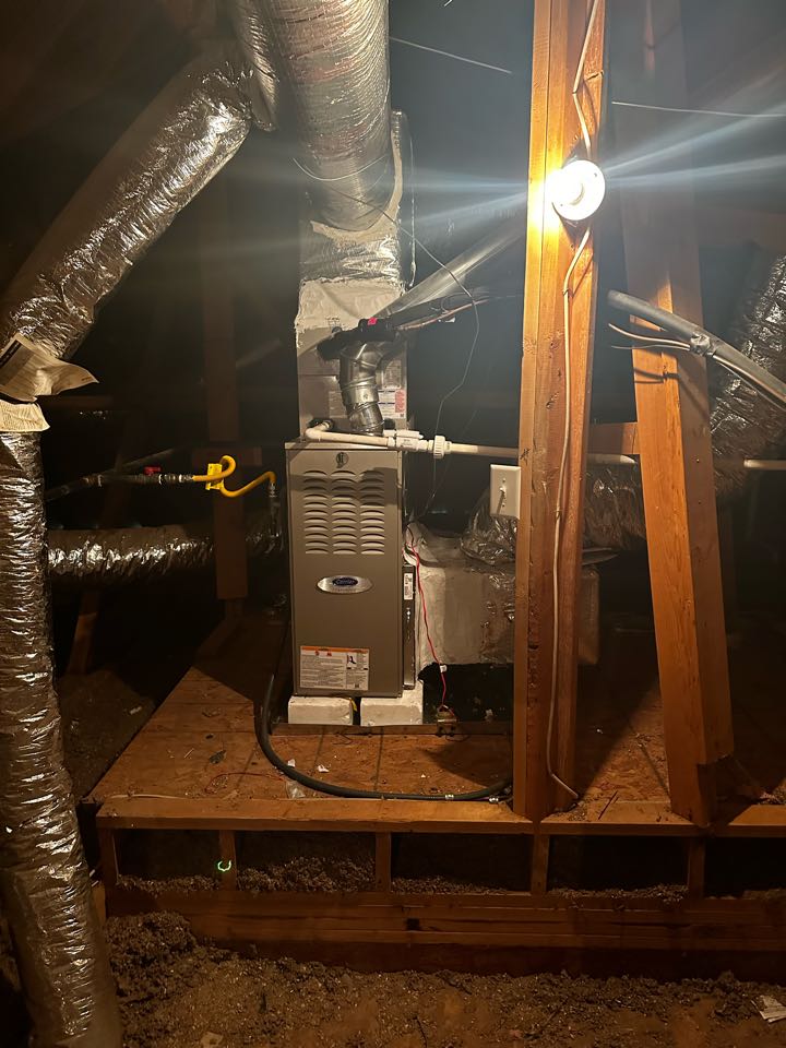Marietta, GA - Replaced existing mechanical system serving the upstairs. Replaced liquid line for master bedroom system. Installed new 16x25 filter rack. Installed new Ecobee thermostat. Set gas pressures and charged air conditioners. Systems are working as needed. Thank you for choosing Bartlett Heating and Cooling. 