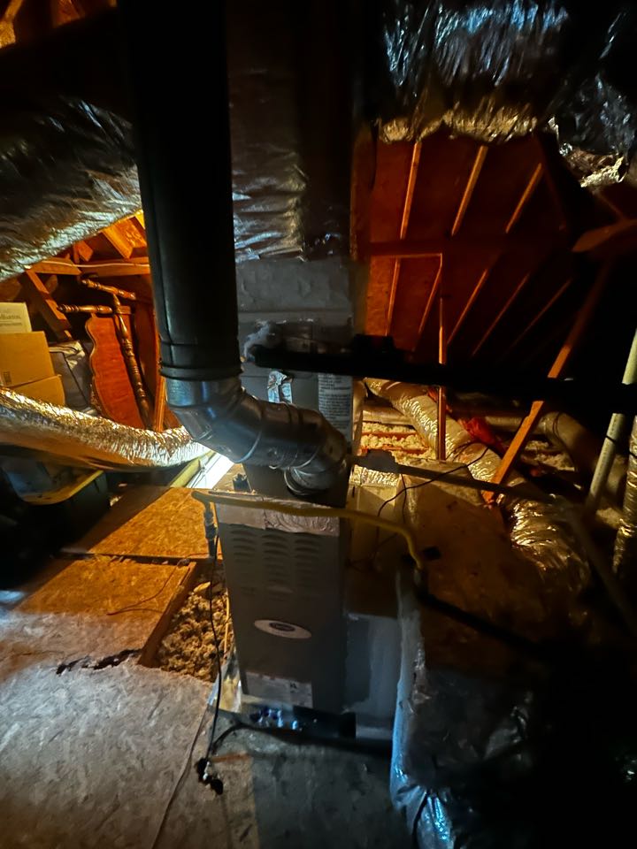 Marietta, GA - Replaced existing mechanical systems for upstairs and main floor. Installed Aprilaire filter racks on both systems. Replaced supply plenums on both systems. Added 8 inch return for both systems. Replaced both emergency drain pans. Tested heat and charged air conditioners on both oth systems.  Systems are working as needed. Thank you for choosing Bartlett Heating and Cooling. 