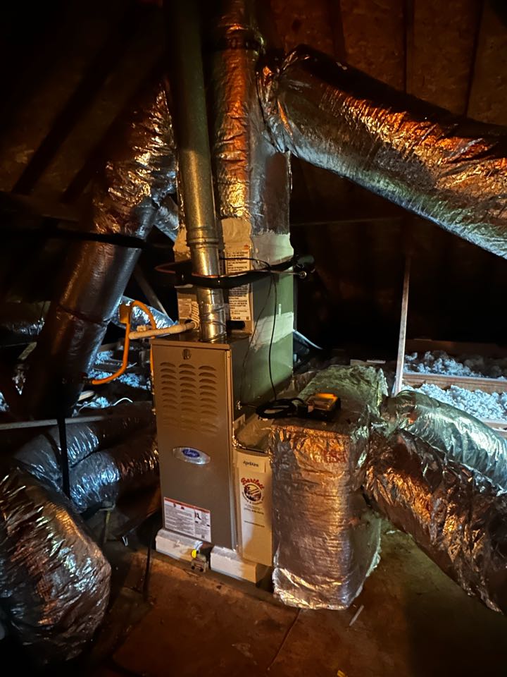 Marietta, GA - Replaced existing mechanical systems for upstairs and main floor. Installed Aprilaire filter racks on both systems. Replaced supply plenums on both systems. Added 8 inch return for both systems. Replaced both emergency drain pans. Tested heat and charged air conditioners on both oth systems.  Systems are working as needed. Thank you for choosing Bartlett Heating and Cooling. 
