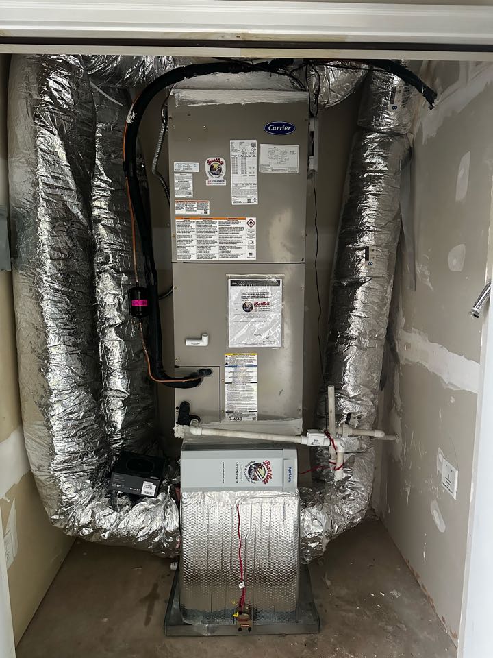 Atlanta, GA - Replaced existing mechanical system. Replaced support box. Installed Aprilaire filter rack. Cut vent above pantry. Tested system in heat and cool. System is working as needed. Thank you for choosing Bartlett Heating and Cooling. 