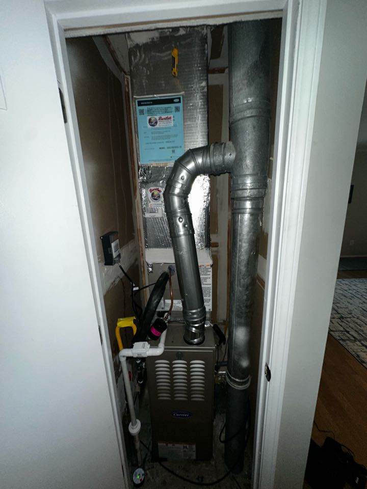 Smyrna, GA - Replaced existing mechanical system. Left new programmable thermostat on site because existing one was in great shape. Set gas pressures and charged air conditioner. System is working as needed. Thank you for choosing Bartlett Heating and Cooling. 