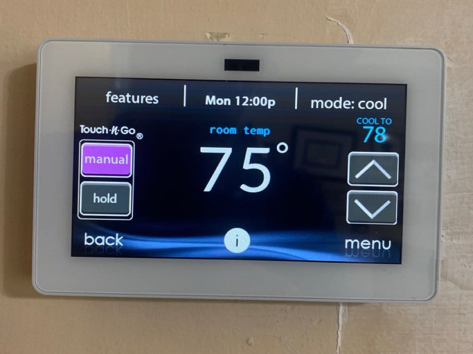 Installed new Carrier infinity thermostat and programmed.